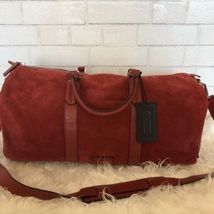 Uri Minkoff overnight gym brown leather bag NWT